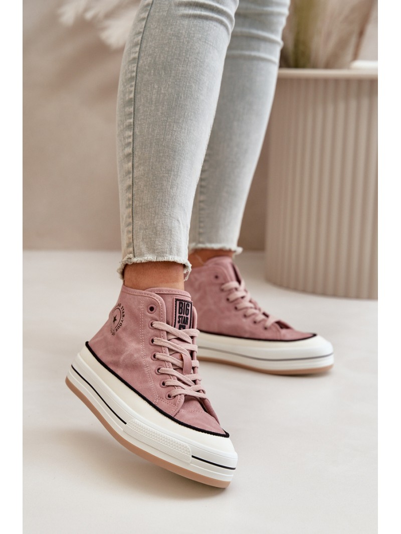 Warm Women's Platform Sneakers Eco Leather Big Star OO274068 Pink