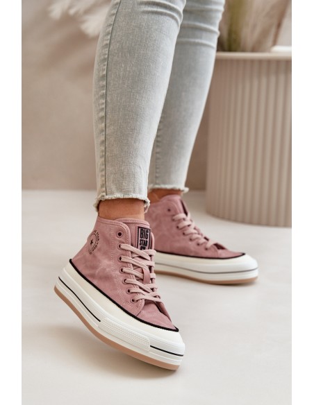 Warm Women's Platform Sneakers Eco Leather Big Star OO274068 Pink