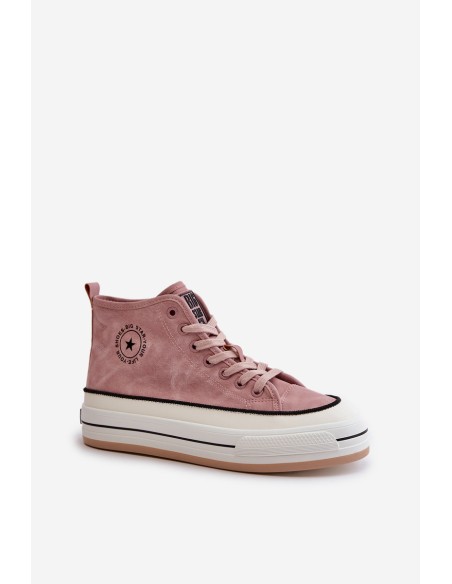 Warm Women's Platform Sneakers Eco Leather Big Star OO274068 Pink
