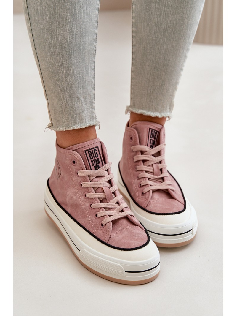 Warm Women's Platform Sneakers Eco Leather Big Star OO274068 Pink