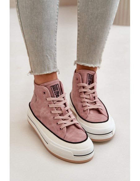 Warm Women's Platform Sneakers Eco Leather Big Star OO274068 Pink