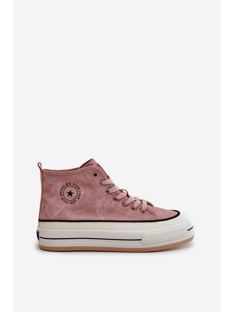 Warm Women's Platform Sneakers Eco Leather Big Star OO274068 Pink