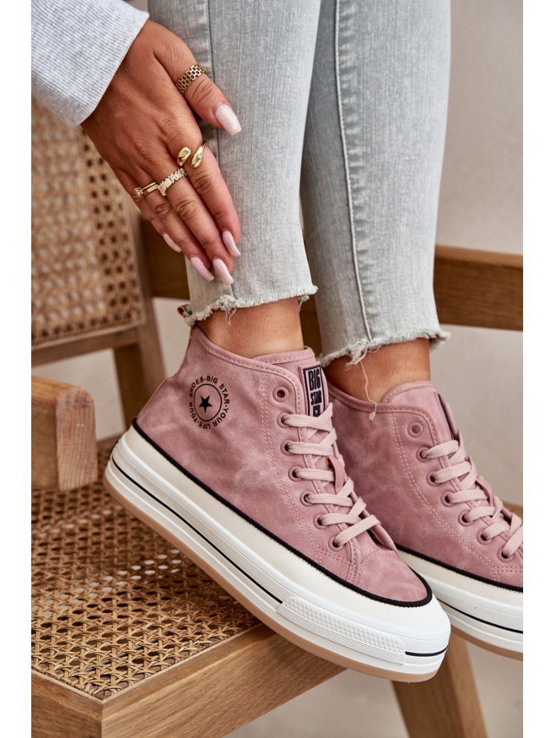 Warm Women's Platform Sneakers Eco Leather Big Star OO274068 Pink