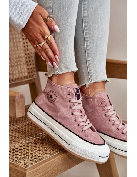 Warm Women's Platform Sneakers Eco Leather Big Star OO274068 Pink