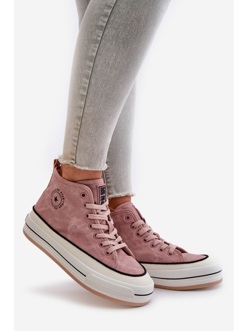 Warm Women's Platform Sneakers Eco Leather Big Star OO274068 Pink