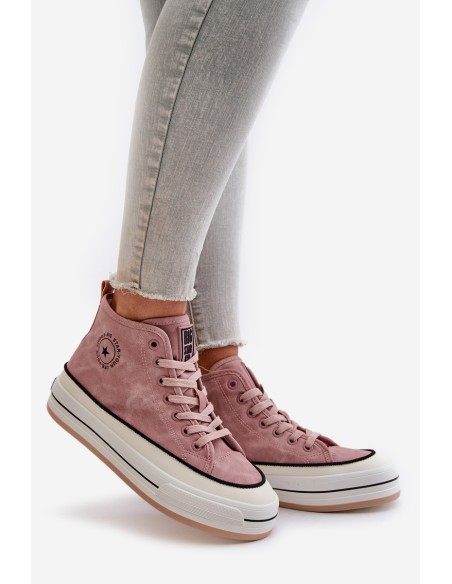 Warm Women's Platform Sneakers Eco Leather Big Star OO274068 Pink