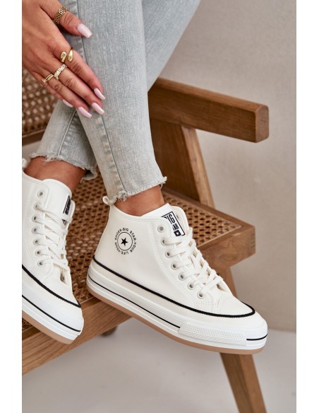Warm Women's Sneakers On Platform Eco Leather Big Star OO274061 White