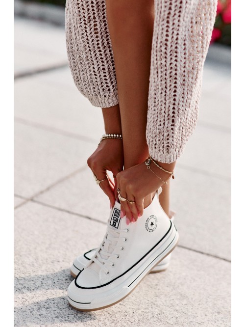 Warm Women's Sneakers On Platform Eco Leather Big Star OO274061 White 2