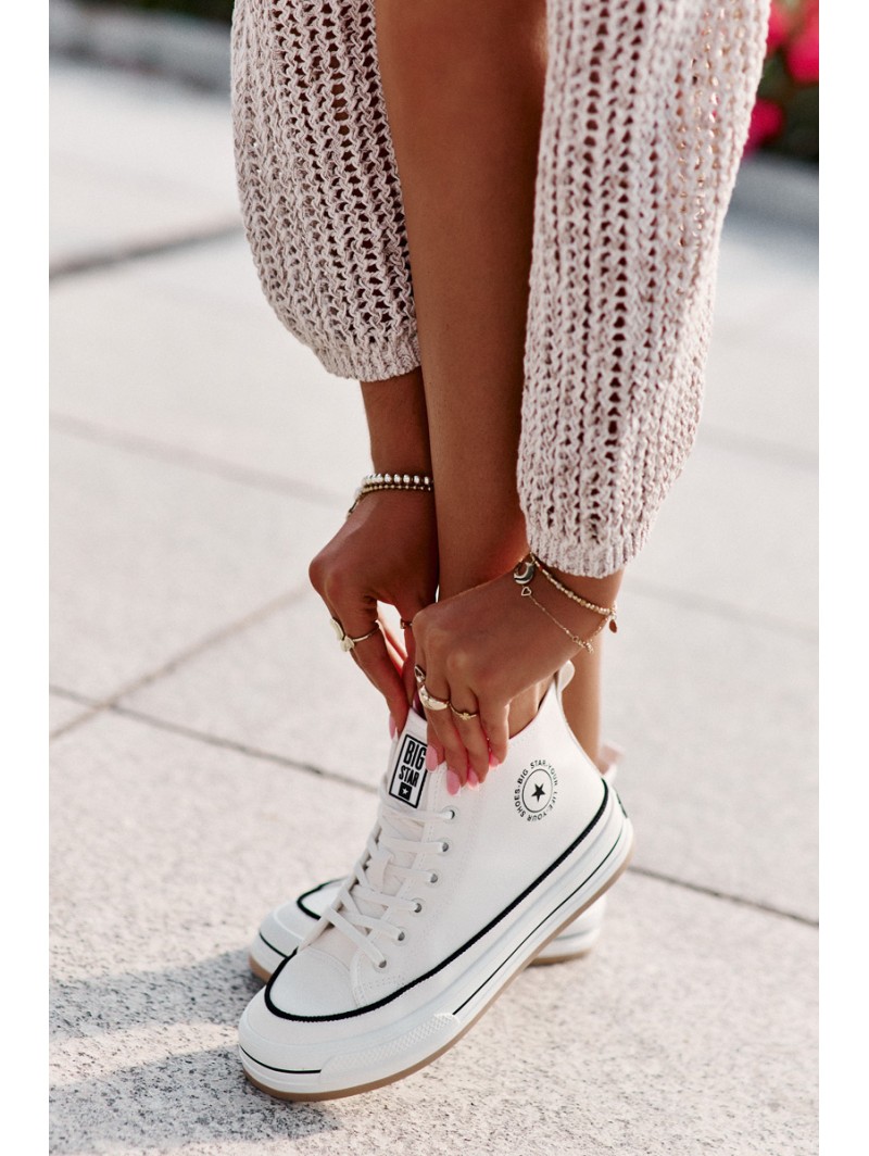Warm Women's Sneakers On Platform Eco Leather Big Star OO274061 White