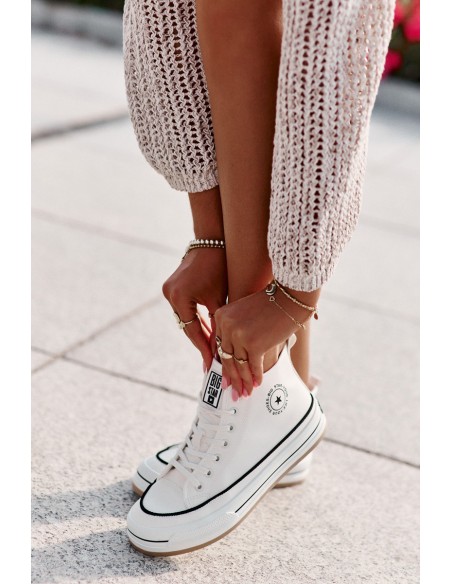 Warm Women's Sneakers On Platform Eco Leather Big Star OO274061 White