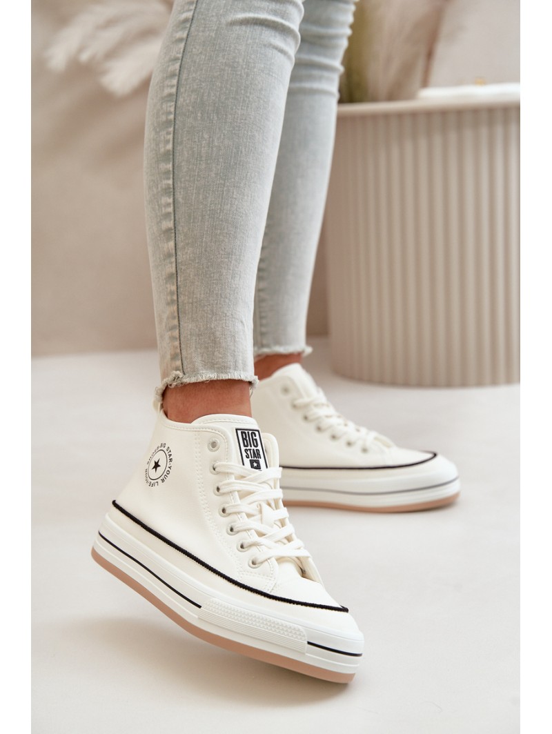 Warm Women's Sneakers On Platform Eco Leather Big Star OO274061 White