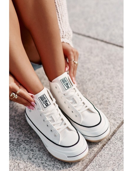 Warm Women's Sneakers On Platform Eco Leather Big Star OO274061 White