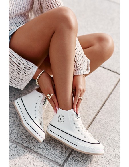 Warm Women's Sneakers On Platform Eco Leather Big Star OO274061 White