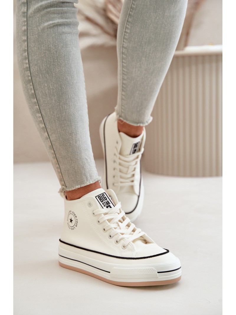 Warm Women's Sneakers On Platform Eco Leather Big Star OO274061 White