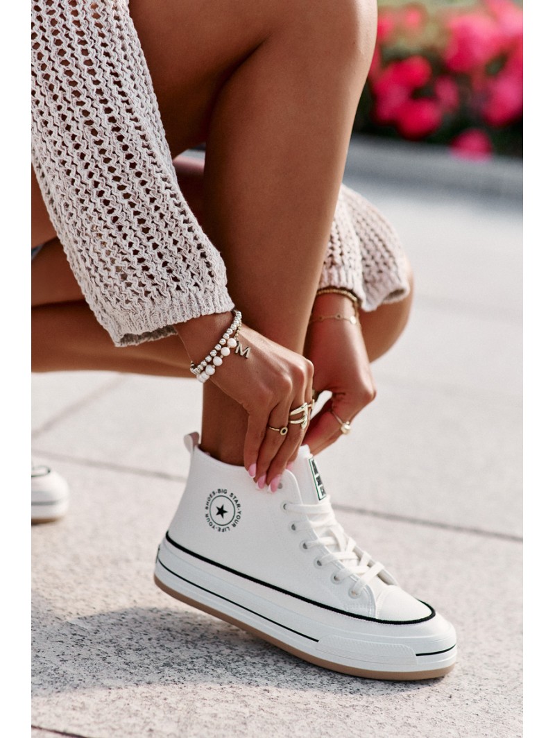 Warm Women's Sneakers On Platform Eco Leather Big Star OO274061 White