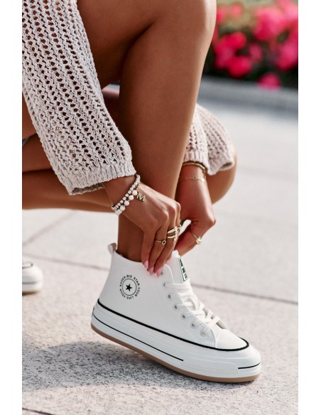 Warm Women's Sneakers On Platform Eco Leather Big Star OO274061 White