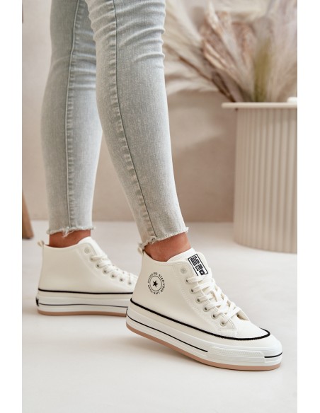 Warm Women's Sneakers On Platform Eco Leather Big Star OO274061 White