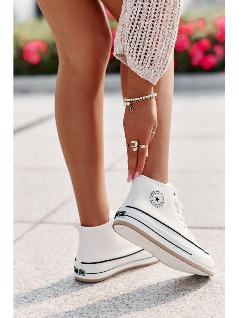 Warm Women's Sneakers On Platform Eco Leather Big Star OO274061 White