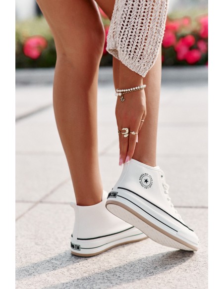 Warm Women's Sneakers On Platform Eco Leather Big Star OO274061 White