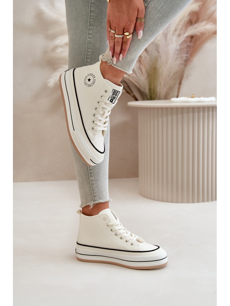 Warm Women's Sneakers On Platform Eco Leather Big Star OO274061 White