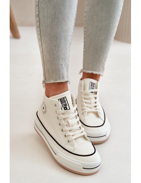 Warm Women's Sneakers On Platform Eco Leather Big Star OO274061 White