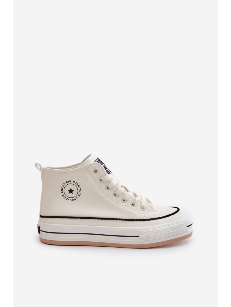 Warm Women's Sneakers On Platform Eco Leather Big Star OO274061 White