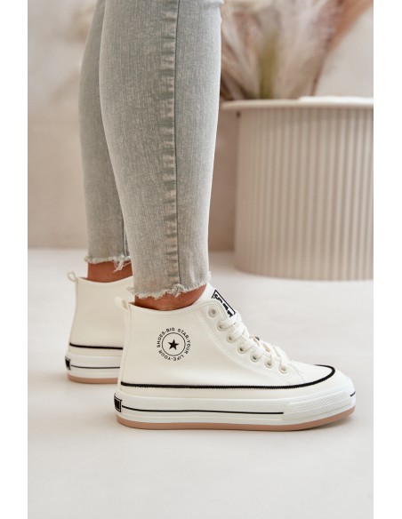 Warm Women's Sneakers On Platform Eco Leather Big Star OO274061 White
