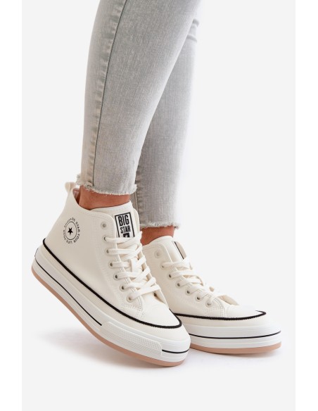 Warm Women's Sneakers On Platform Eco Leather Big Star OO274061 White