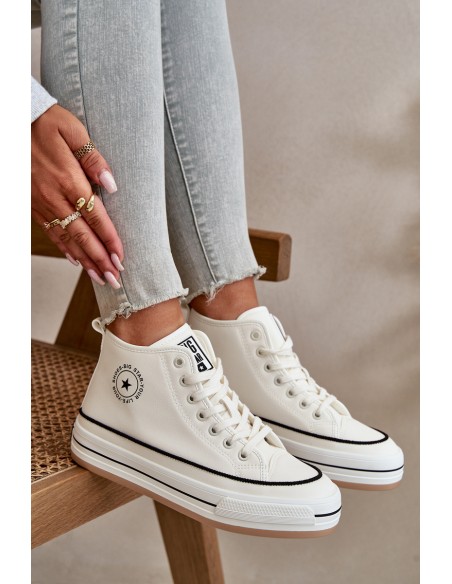 Warm Women's Sneakers On Platform Eco Leather Big Star OO274061 White