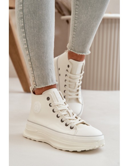 Women's Platform Sneakers Eco Leather Big Star OO274064 White