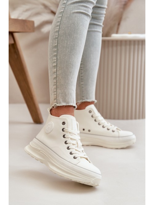Women's Platform Sneakers Eco Leather Big Star OO274064 White 2