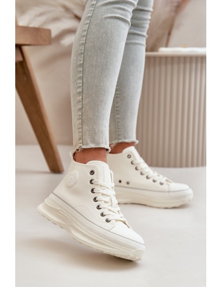 Women's Platform Sneakers Eco Leather Big Star OO274064 White