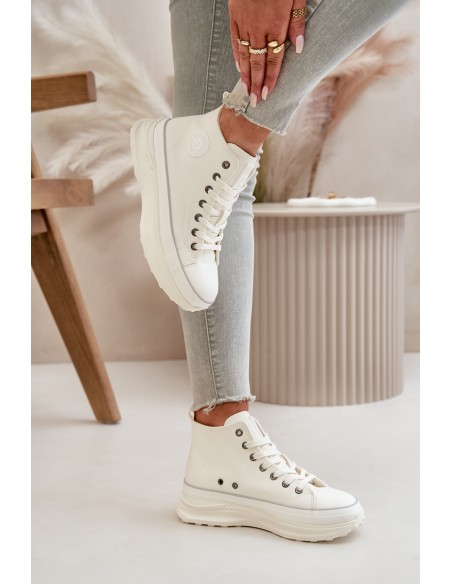 Women's Platform Sneakers Eco Leather Big Star OO274064 White