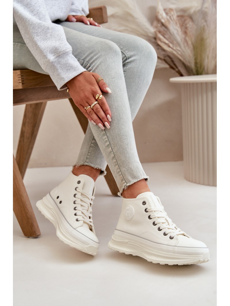 Women's Platform Sneakers Eco Leather Big Star OO274064 White