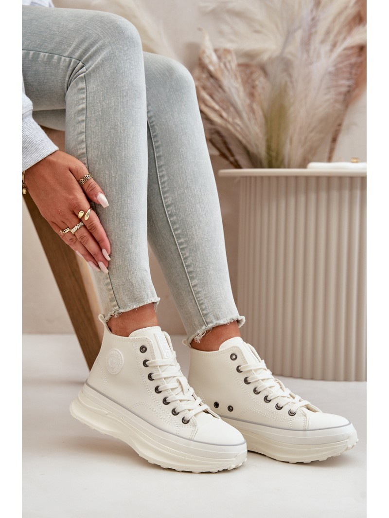 Women's Platform Sneakers Eco Leather Big Star OO274064 White