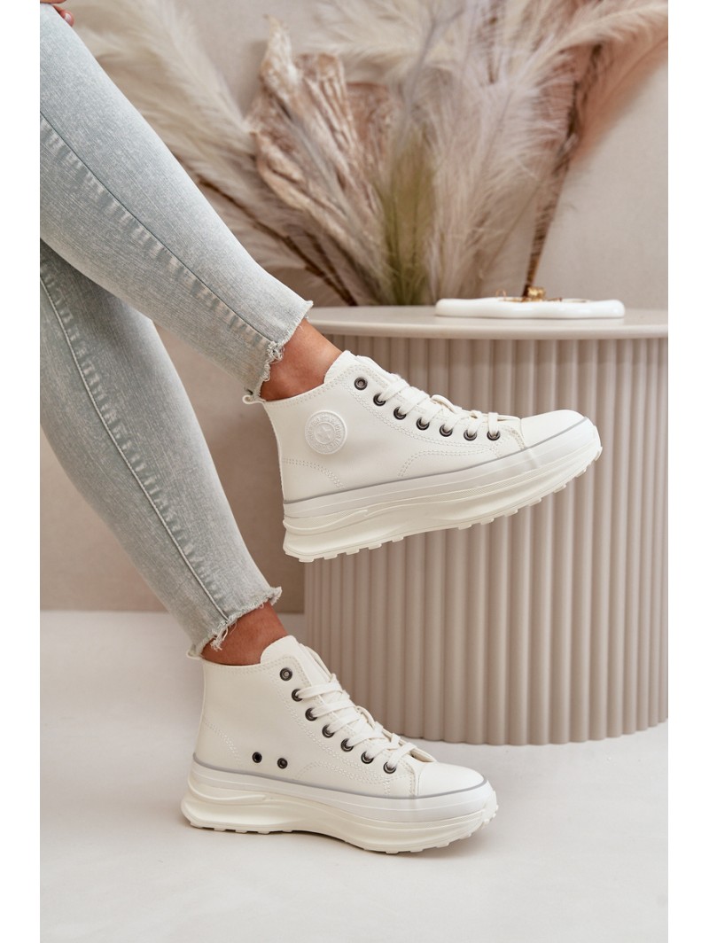 Women's Platform Sneakers Eco Leather Big Star OO274064 White