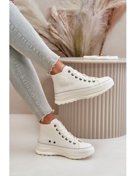 Women's Platform Sneakers Eco Leather Big Star OO274064 White