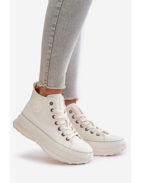 Women's Platform Sneakers Eco Leather Big Star OO274064 White