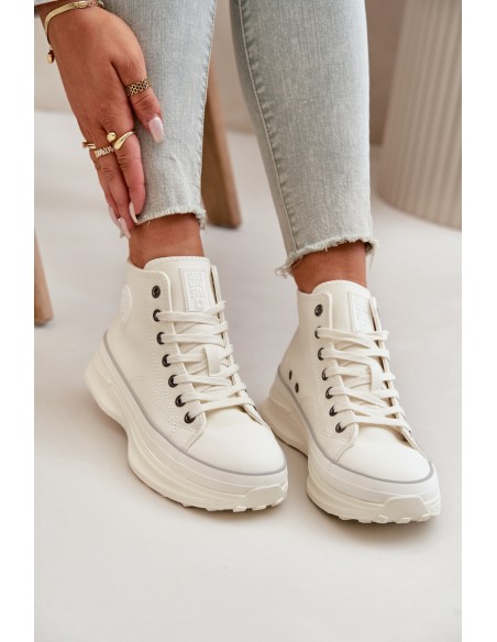 Women's Platform Sneakers Eco Leather Big Star OO274064 White