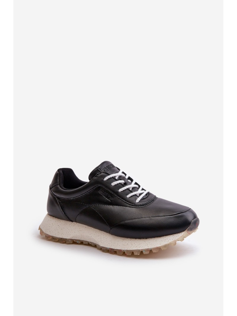 Women's Sneakers Sports Shoes Made Of Eco Leather Big Star OO274024 Hi-Poly System Black