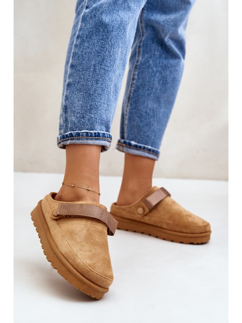 Women's Slippers Insulated With Fur On Platform Camel Azida 2