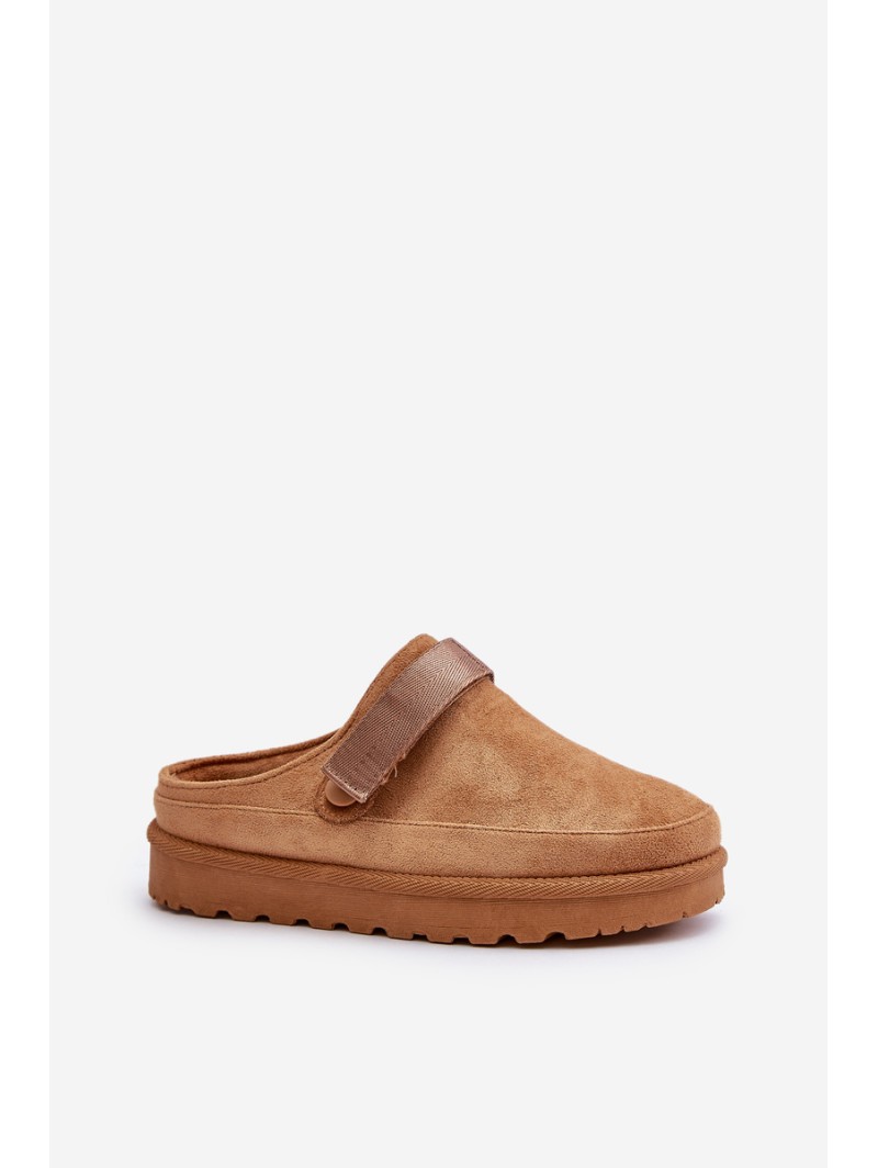 Women's Slippers Insulated With Fur On Platform Camel Azida