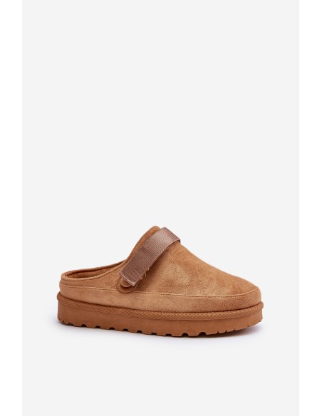 Women's Slippers Insulated With Fur On Platform Camel Azida