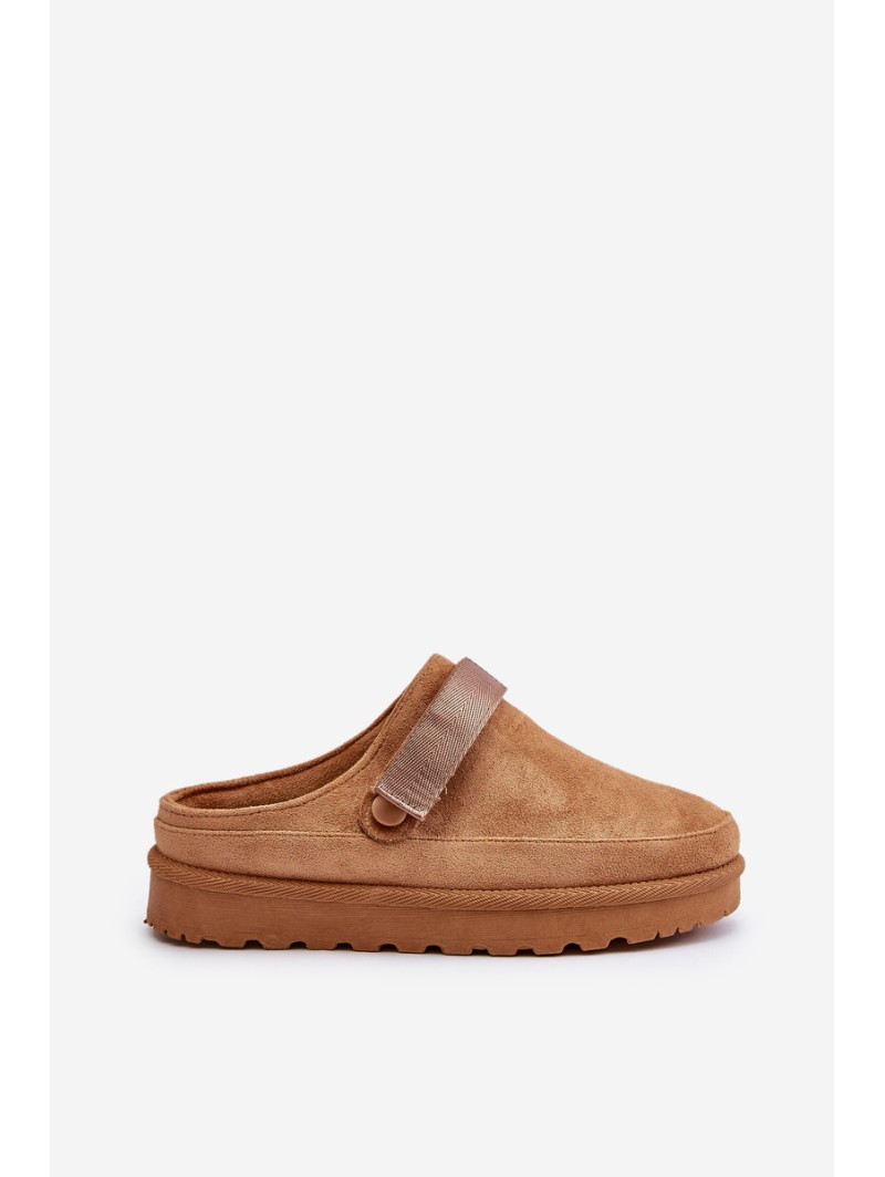 Women's Slippers Insulated With Fur On Platform Camel Azida