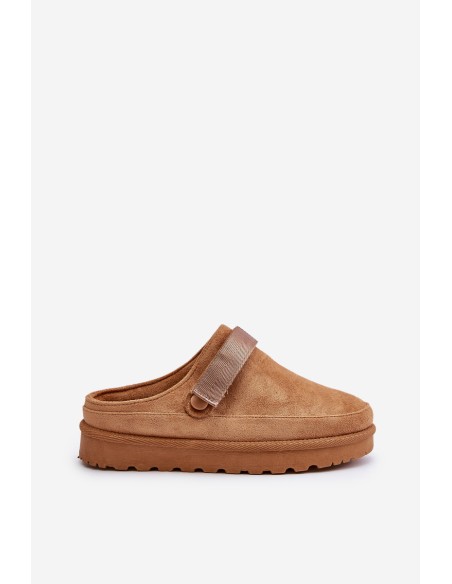 Women's Slippers Insulated With Fur On Platform Camel Azida
