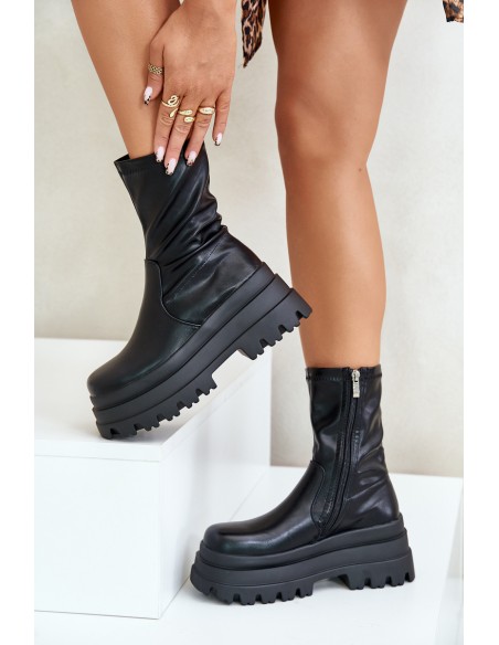 Boots On Massive Platform Black Florinara