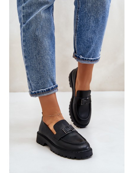 Ladies Eco Leather Moccasins Vinceza 62187 Black