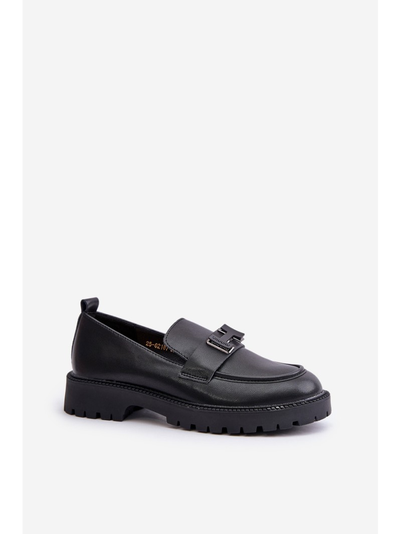 Ladies Eco Leather Moccasins Vinceza 62187 Black