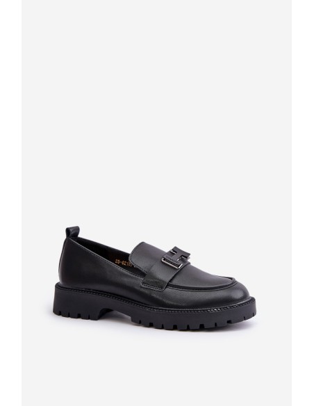 Ladies Eco Leather Moccasins Vinceza 62187 Black