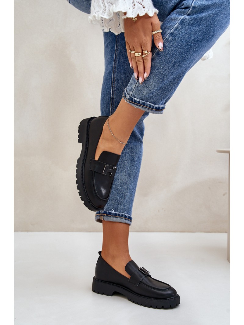 Ladies Eco Leather Moccasins Vinceza 62187 Black